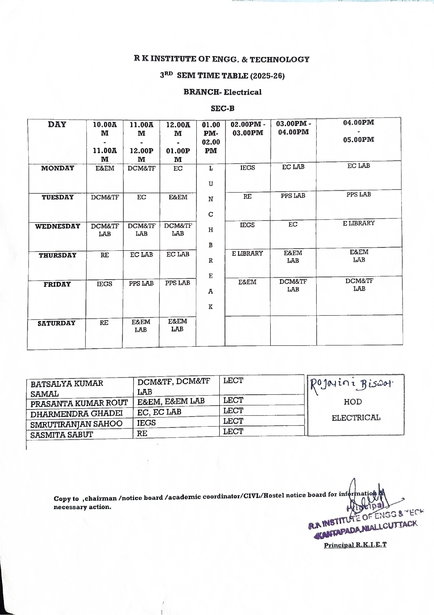 Elect. Time Table 2022-23,4th & 6th -002