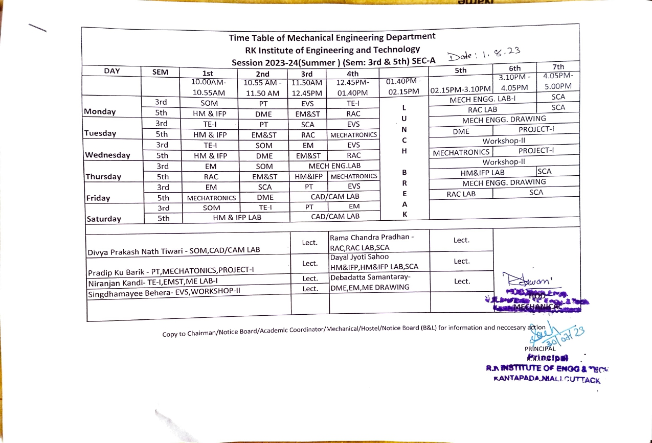 Elect. Time Table 2022-23,4th & 6th -002