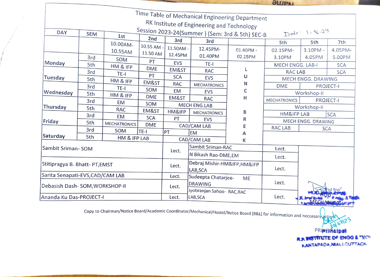 Elect. Time Table 2022-23,4th & 6th -002