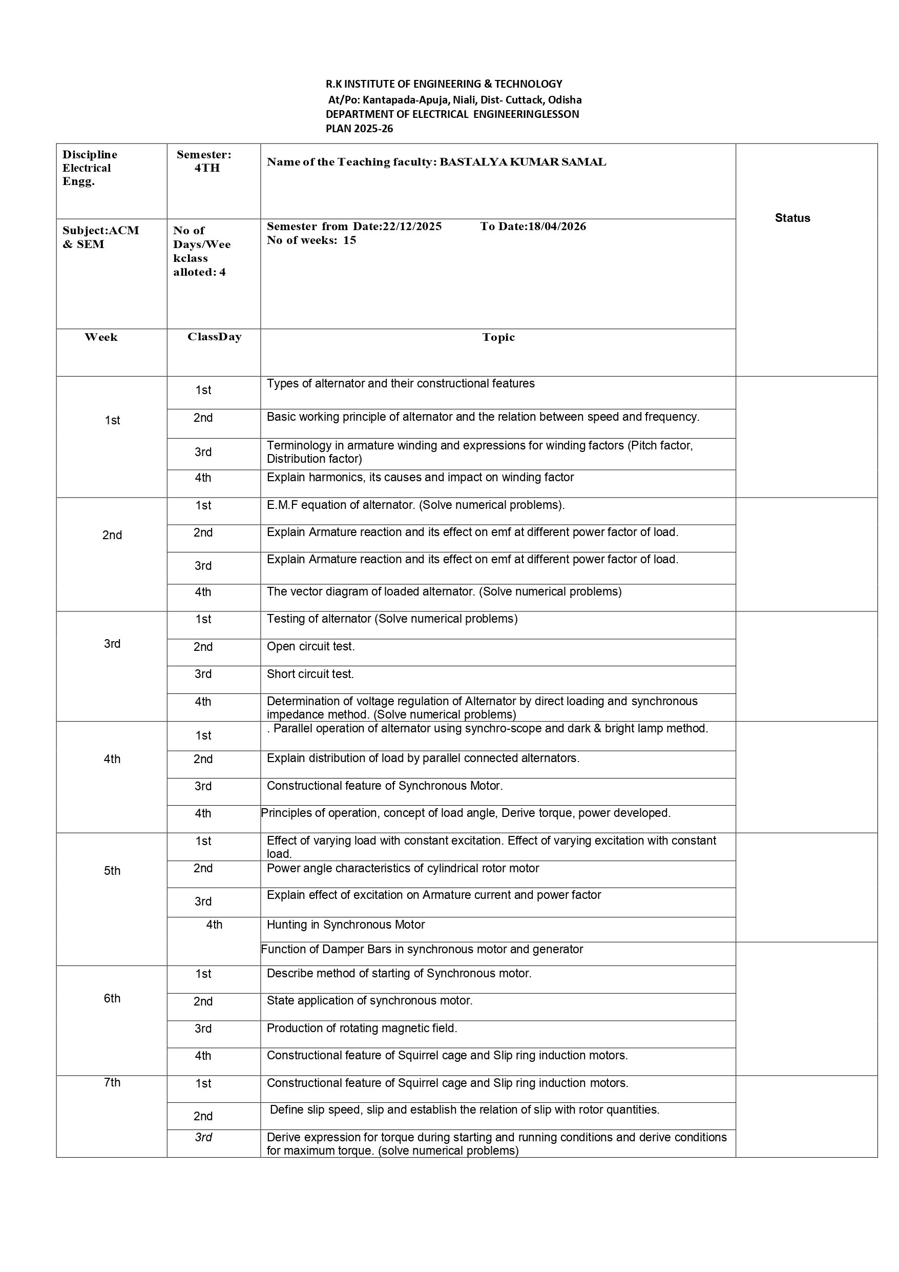 Lession Plan electrical department_page-0001