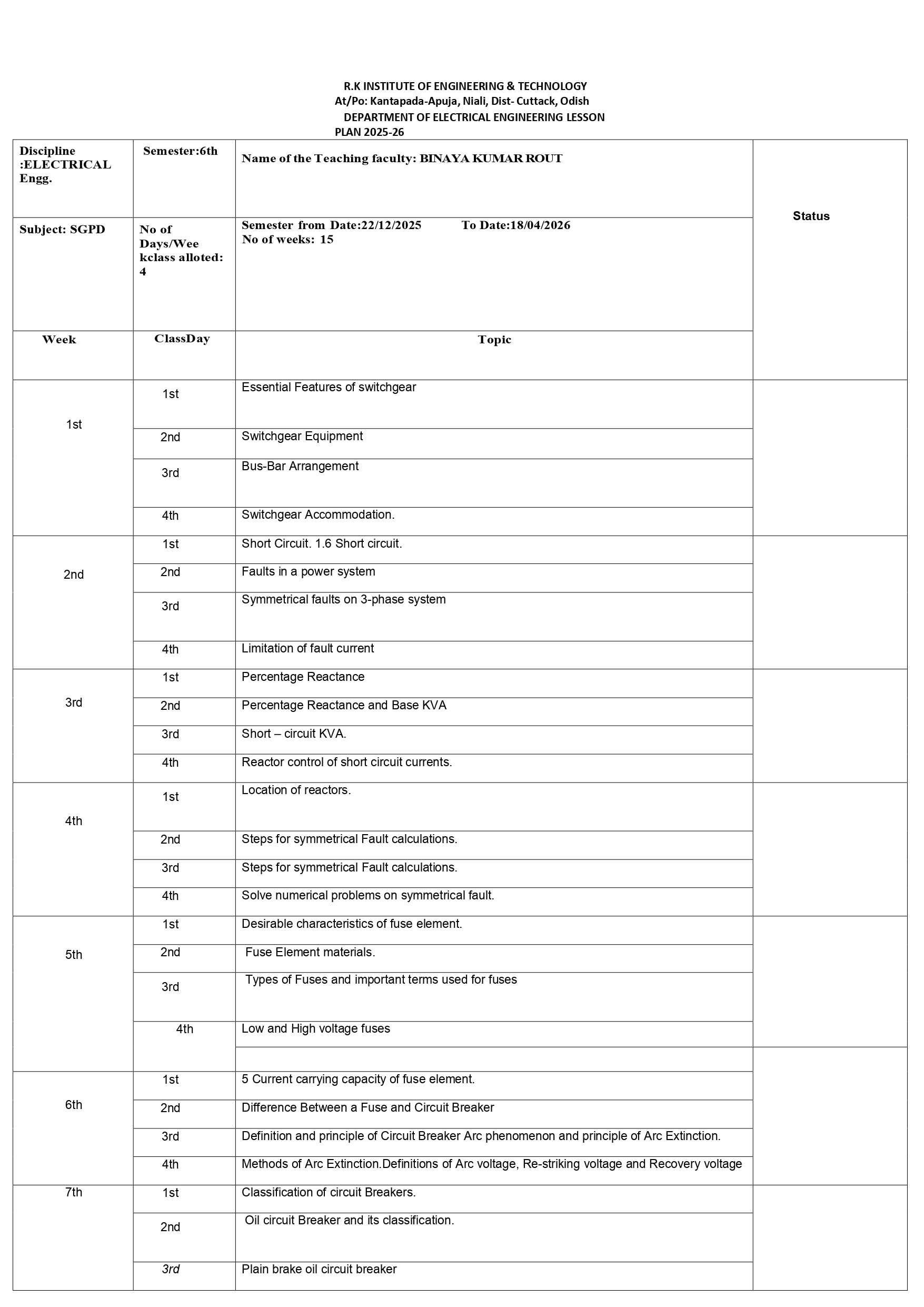 Lession Plan electrical department_page-0001